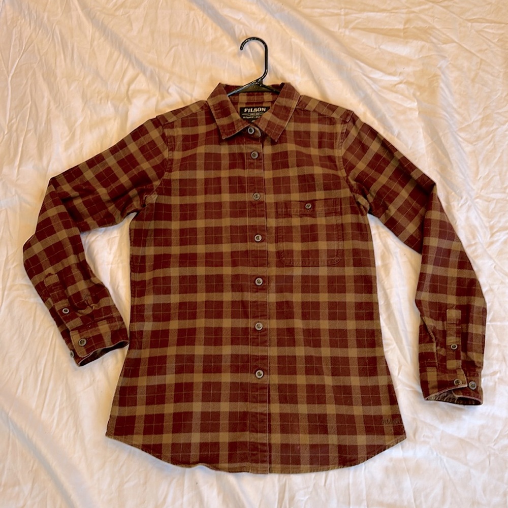 Filson Women’s Alaskan Guide Shirt Rust/Brown Medium